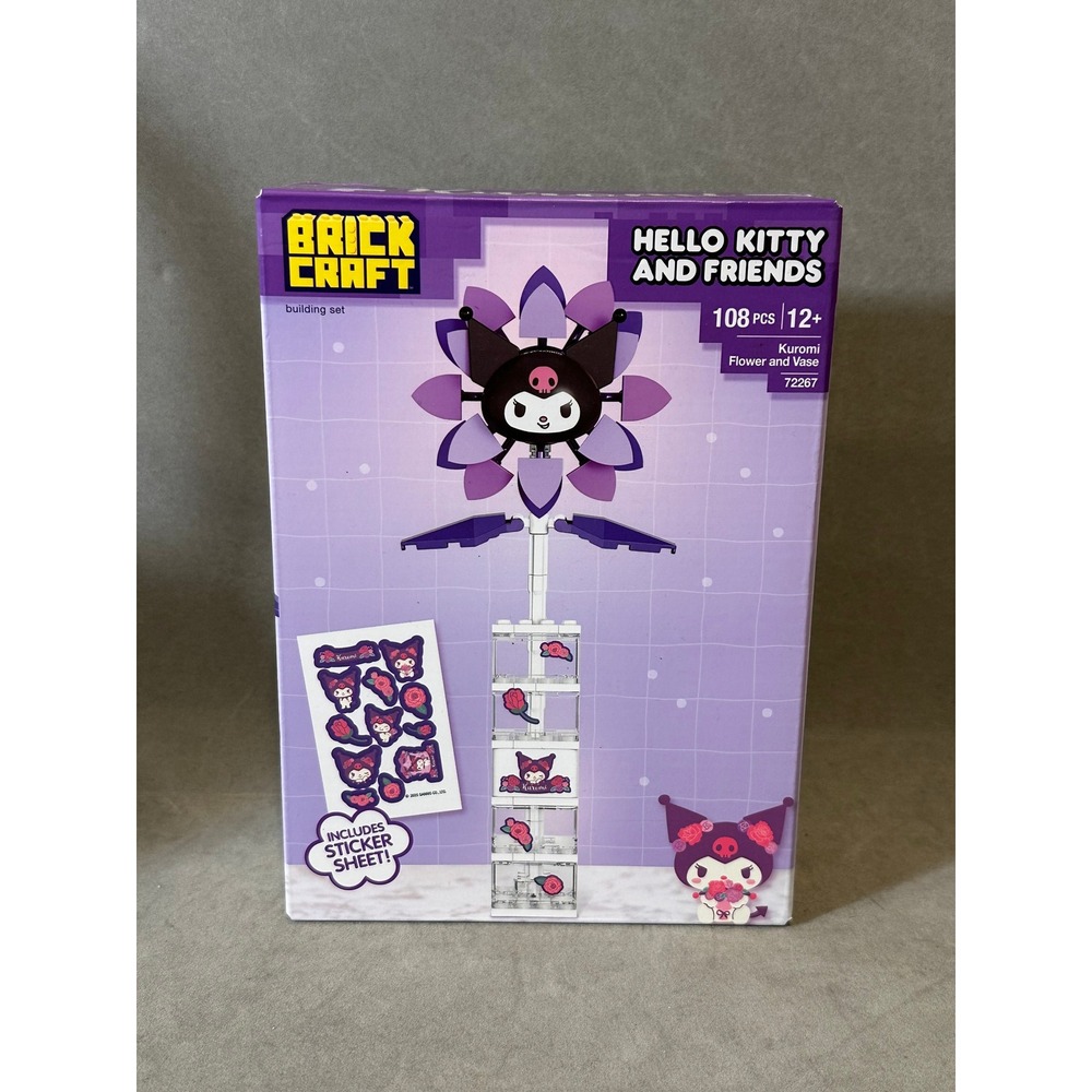 Brick Craft Hello Kitty Kuromi Flower and‎ Vase Building Set 108 Pcs 72267 NEW